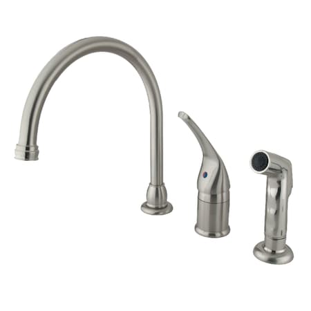 Kingston Brass KB828 Single-Handle Widespread Kitchen Faucet, Brushed Nickel KB828
